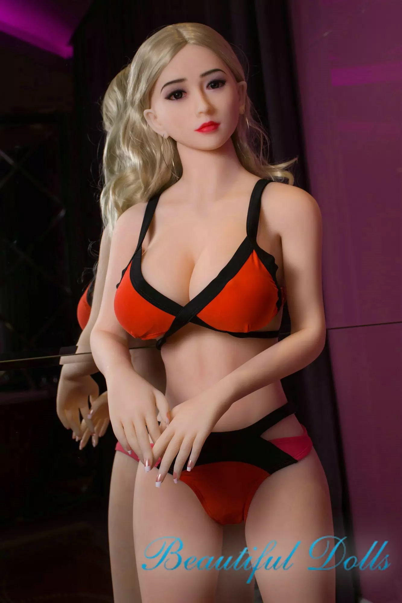 Alice in orange bikini